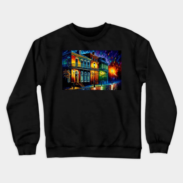 New Orleans at night Crewneck Sweatshirt by TrooperLX1177